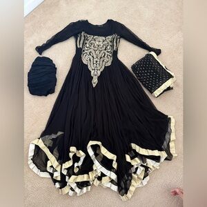 Black and Gold Indian Pakistani dress